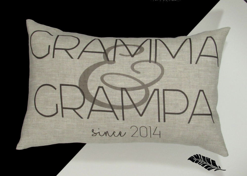 Grandparents gift, mother's day gift, grandma, grandpa, birth announcement, pregnancy announcement, personalized pillow, nana, papa