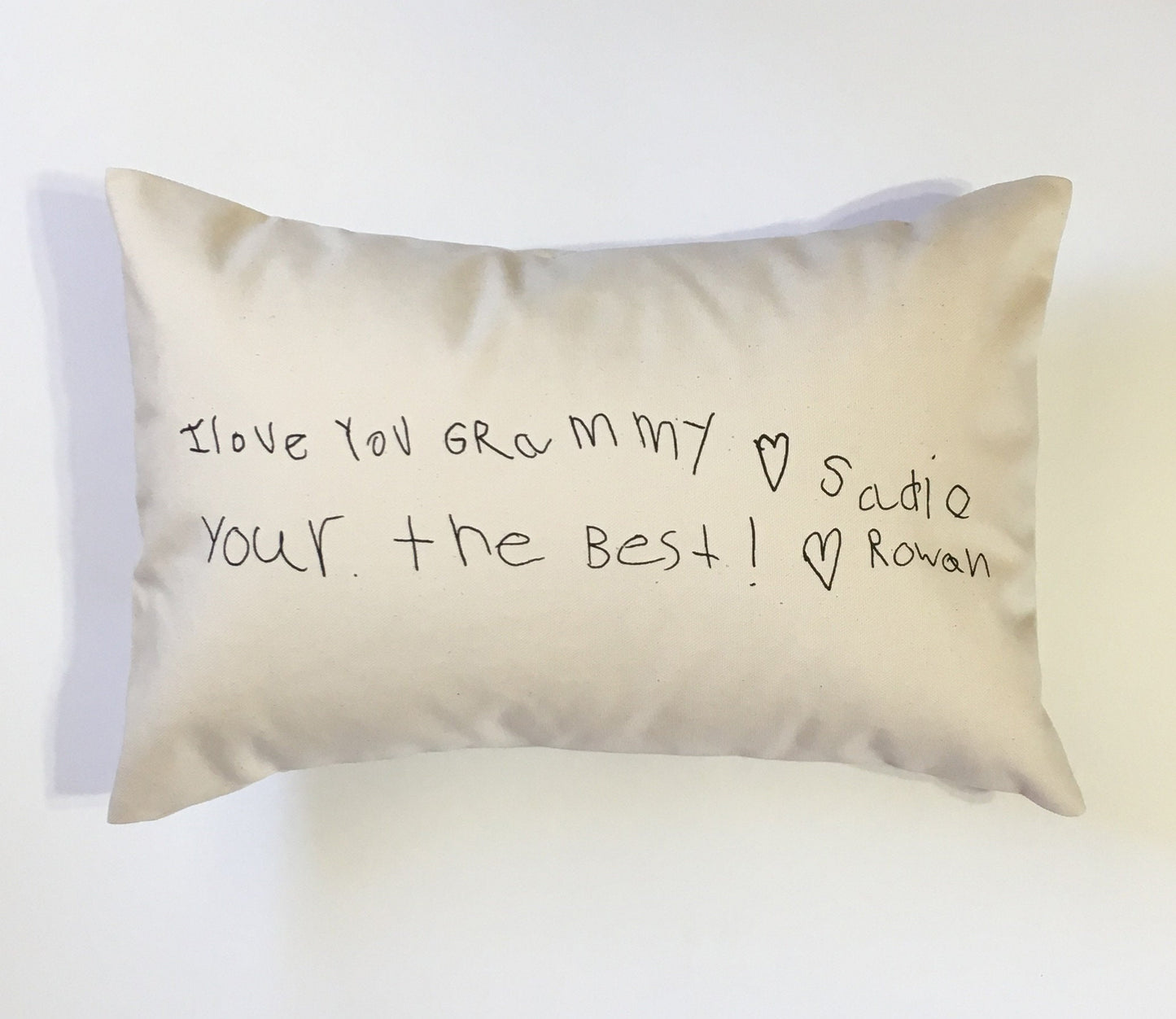 CHILDS HANDWRITING pillow keepsake