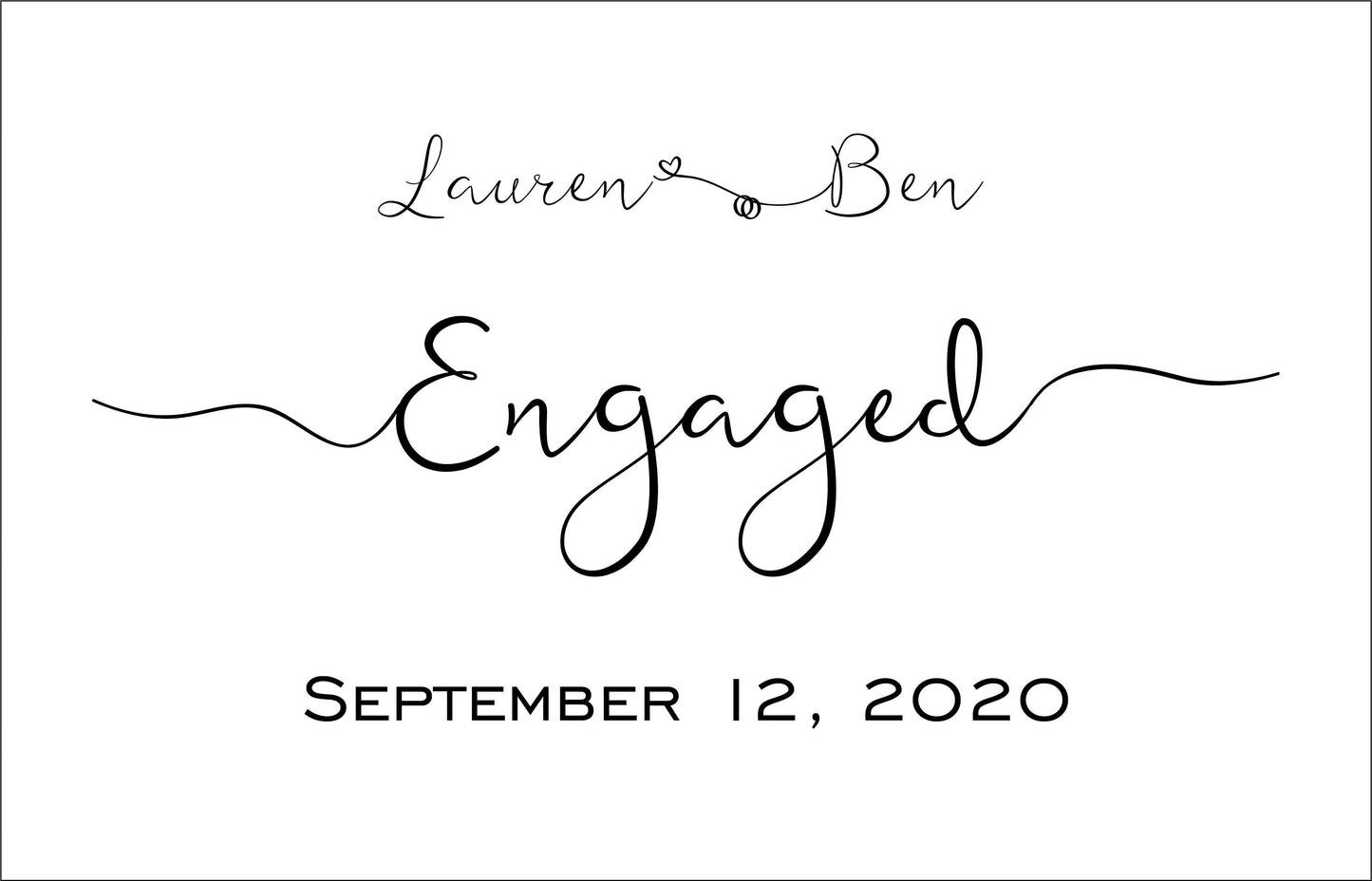 Engagement announcement gift, bridal announcement, personalized date pillow