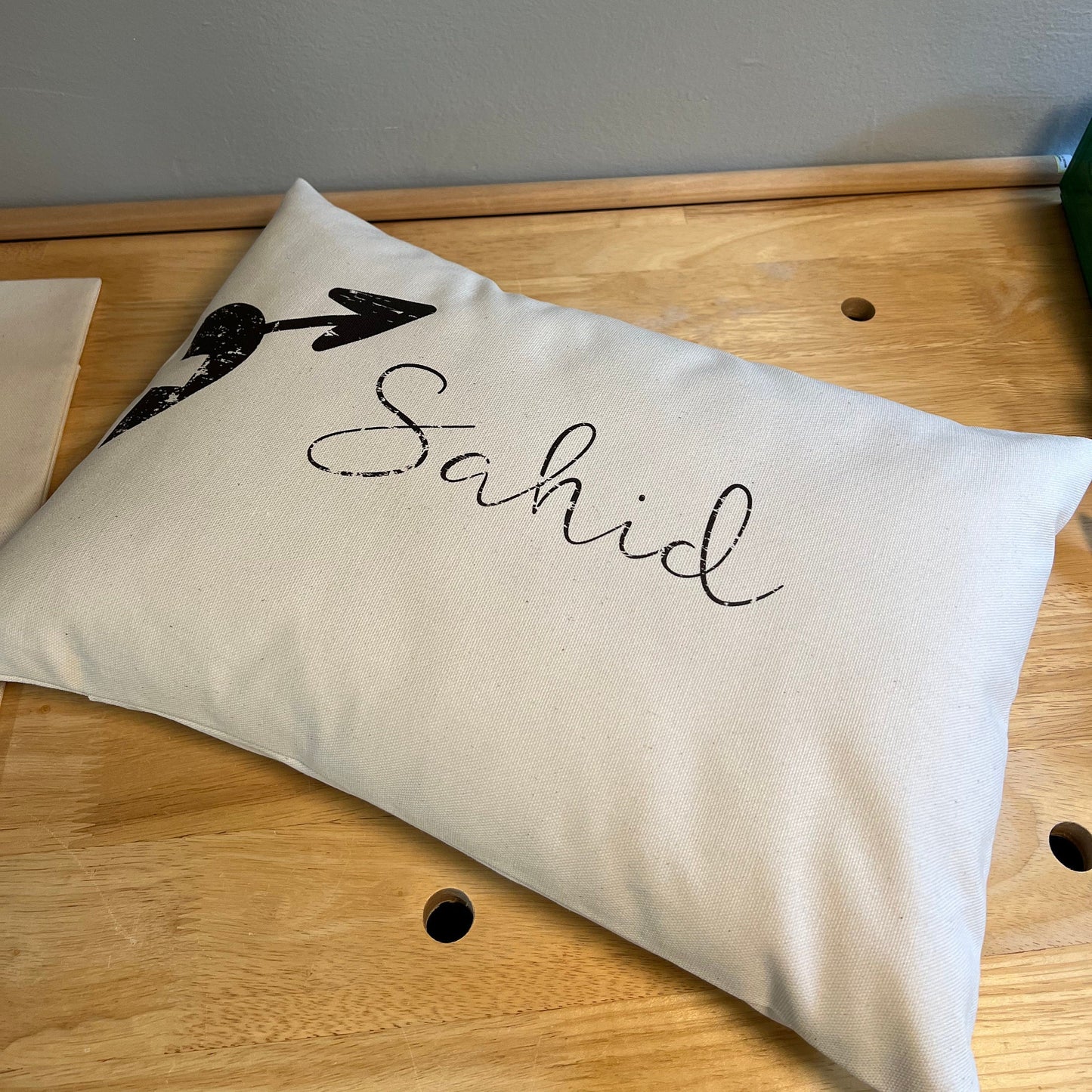 Set of 2 Couples personalized heart pillow set
