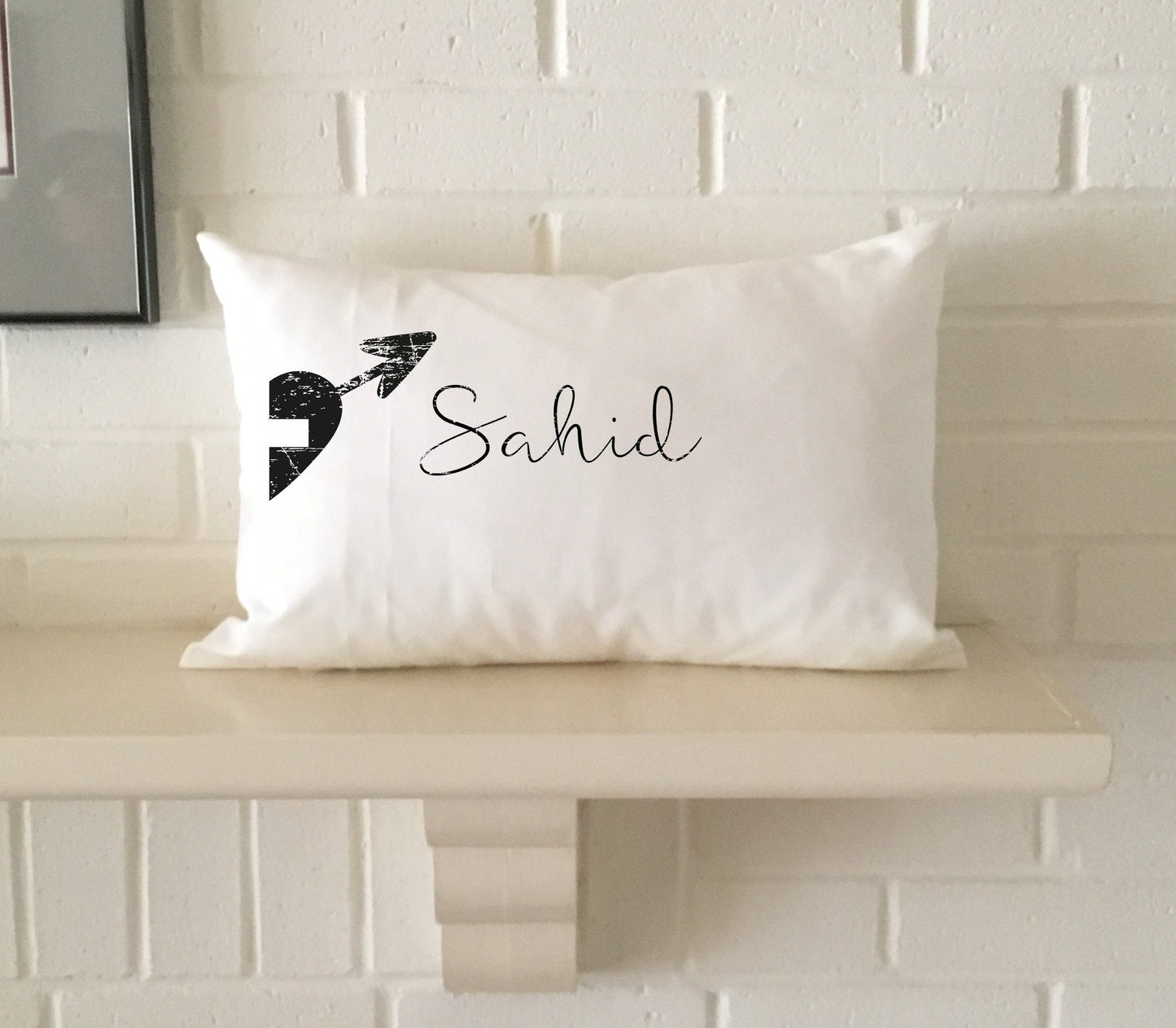 Set of 2 Couples personalized heart pillow set