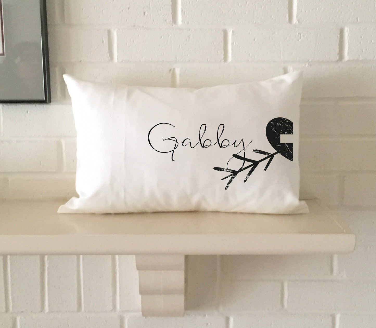 Set of 2 Couples personalized heart pillow set