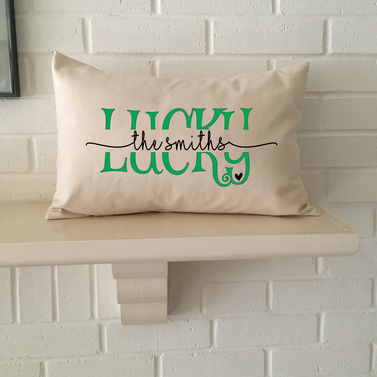 Personalized couples St Patrick Day pillow, Irish decor for your engagement, wedding, newlywed St Paddy's home in pure cotton or pure linen