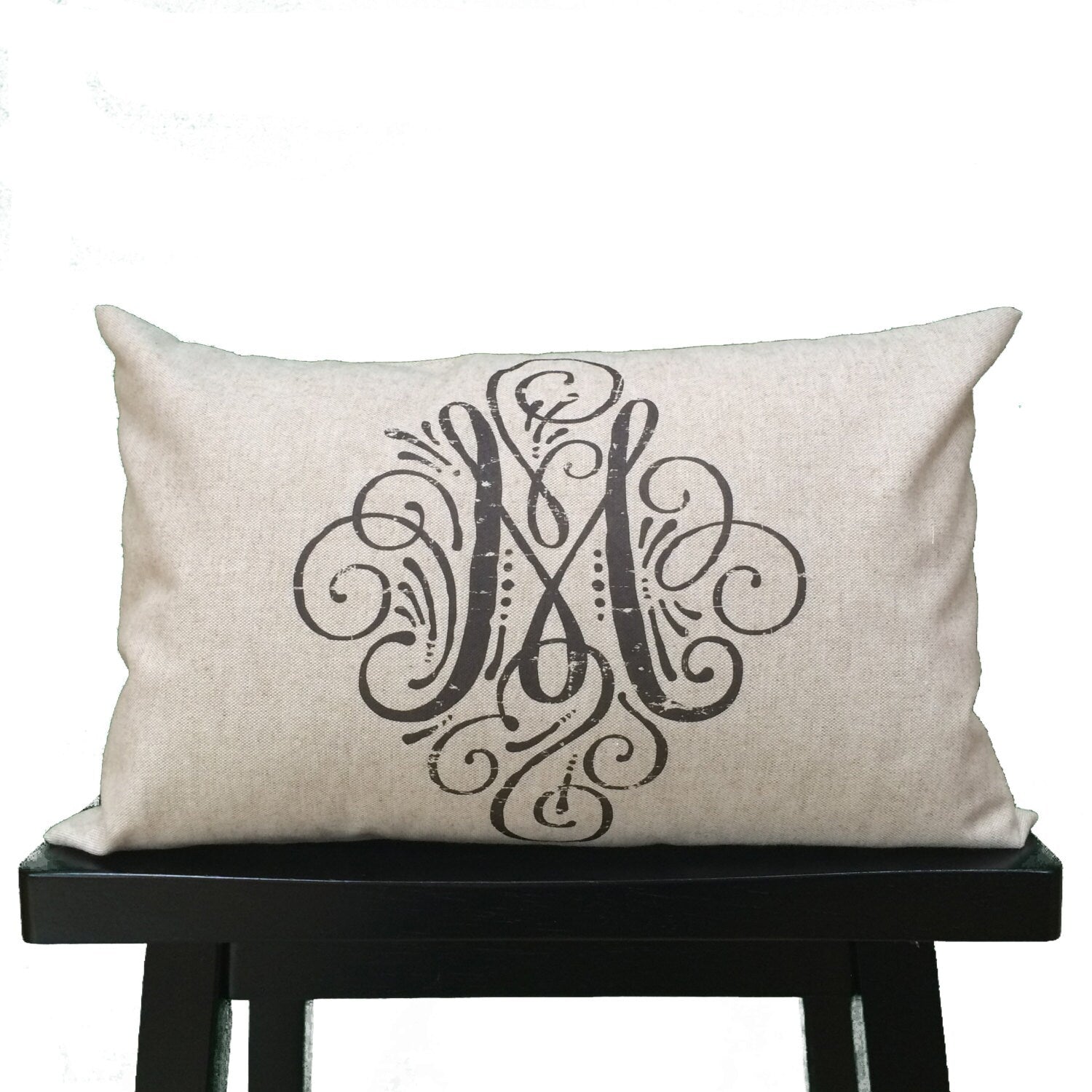 Monogrammed 36 Lumbar Pillow – MonogramsEtc