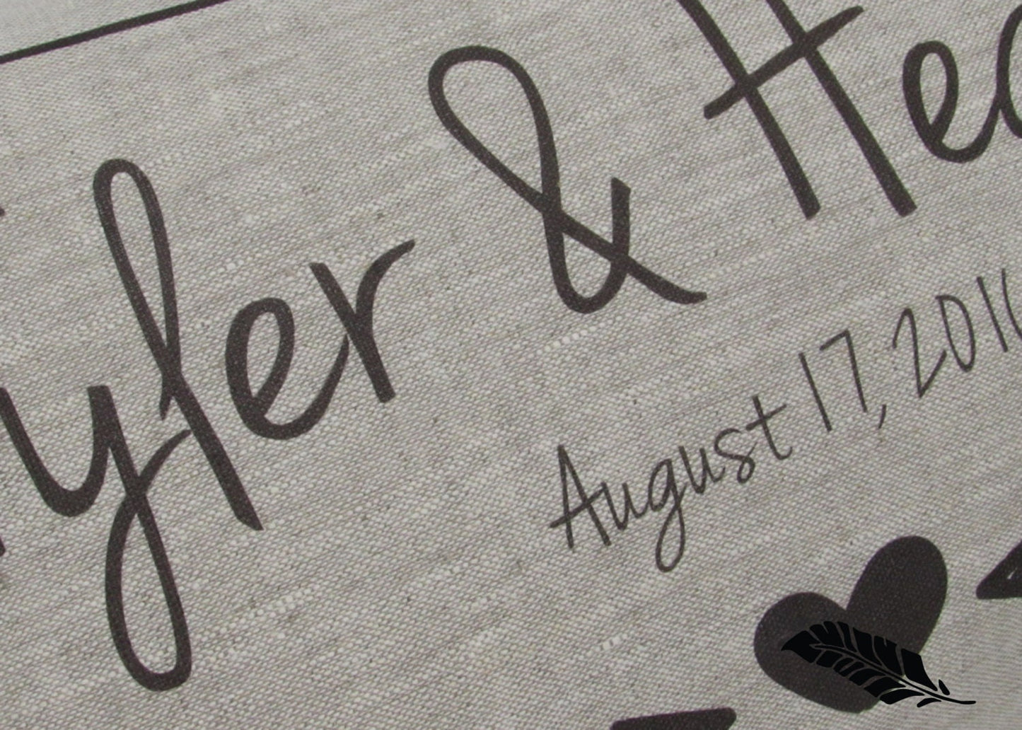 Wedding gift pillow bridal shower personalized couples names and special date with optional note