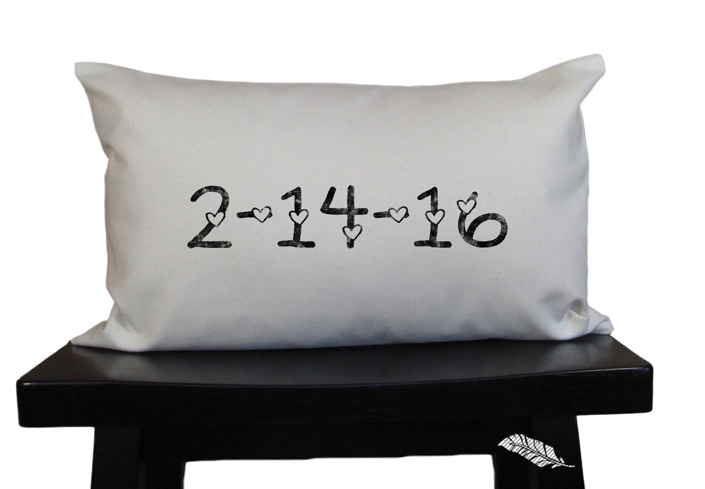 Date pillow Personalized with your special date.