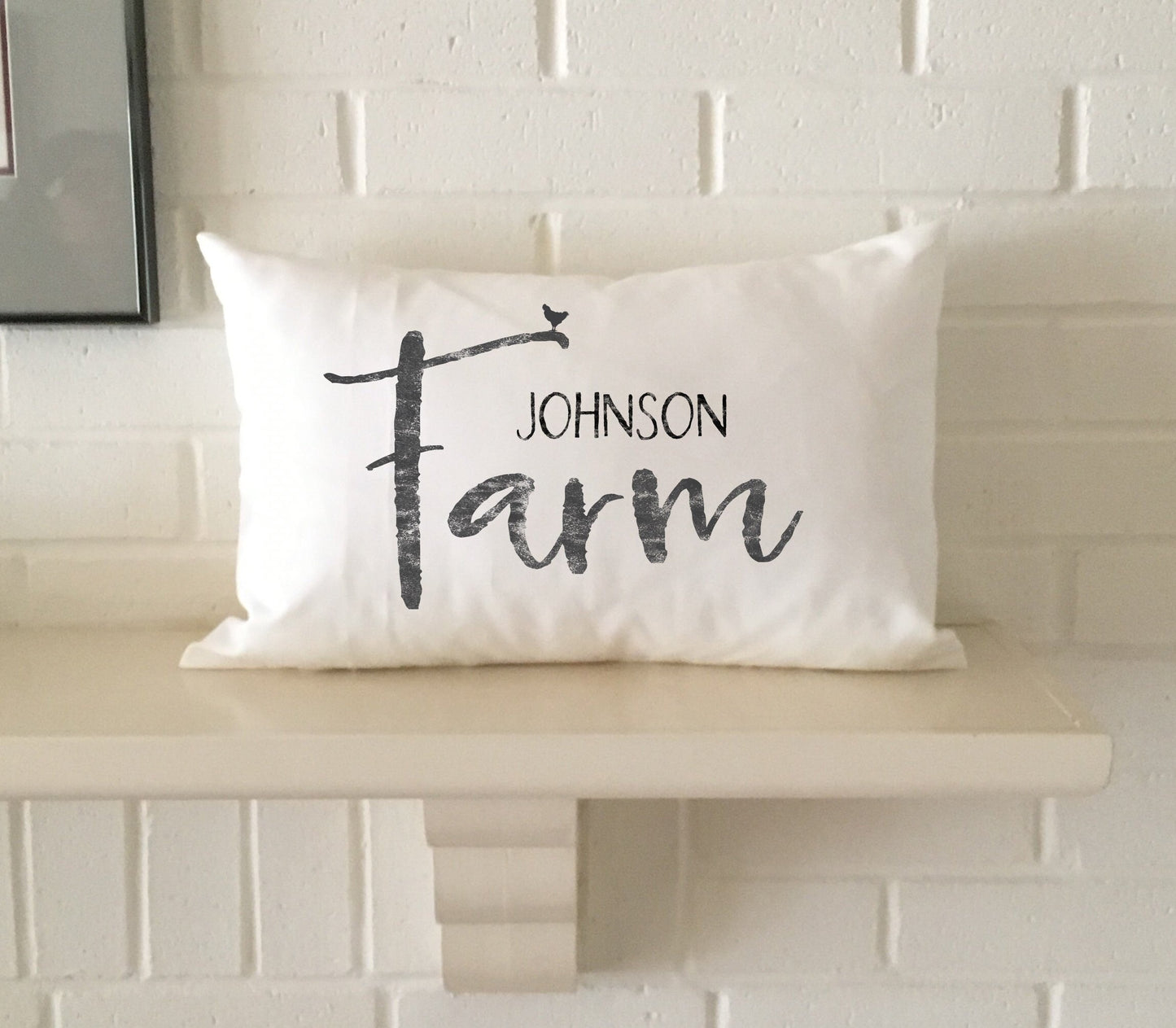 Farm pillow personalized with your name