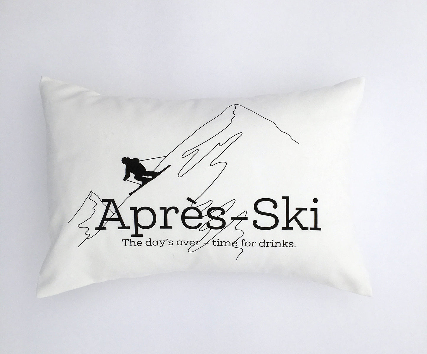 Après Ski Lover lumbar pillow for gift for the skier, ski lodge, cabin, chalet