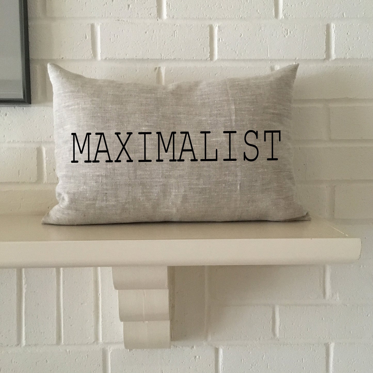 Maximalist throw pillow custom home decor in rustic cotton or linen personalize your home