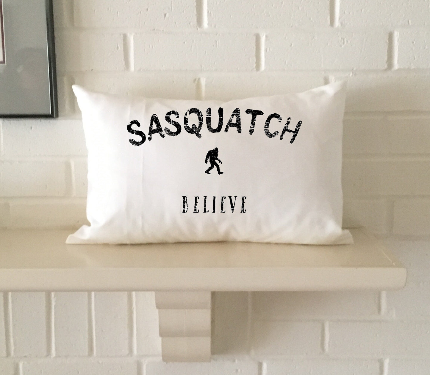 Sasquatch pillow, souvenir pillow, Oregon pillow, big foot pillow, Pacific NW pillow, Lumbar pillow, cotton pillow, linen pillow