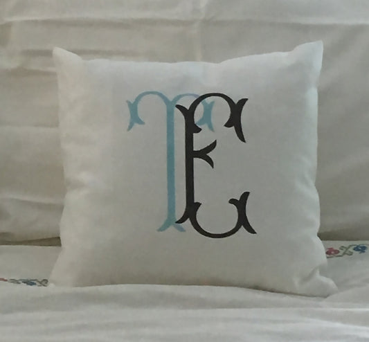 Monogram pillow with 2 Initials for Valentine or valentine gift