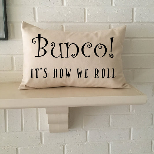 Bunco pillow, Bunco Party decor, Bunco queen, Bunco party decor