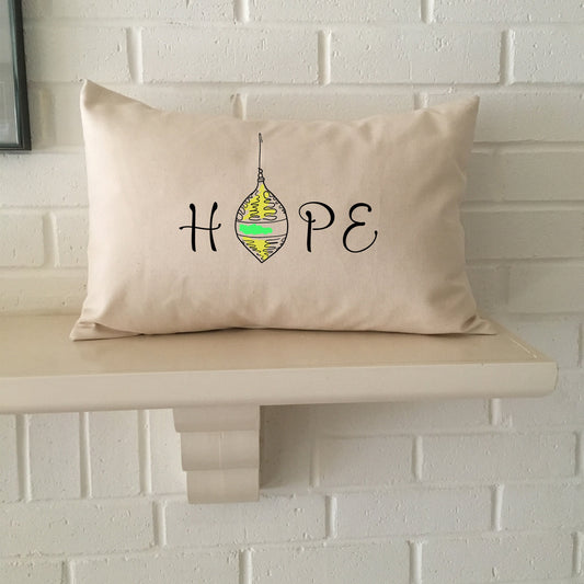 Hope, Love, Joy holiday decoration lumbar pillows, mid century modern, vintage holiday decor, modern holiday decor