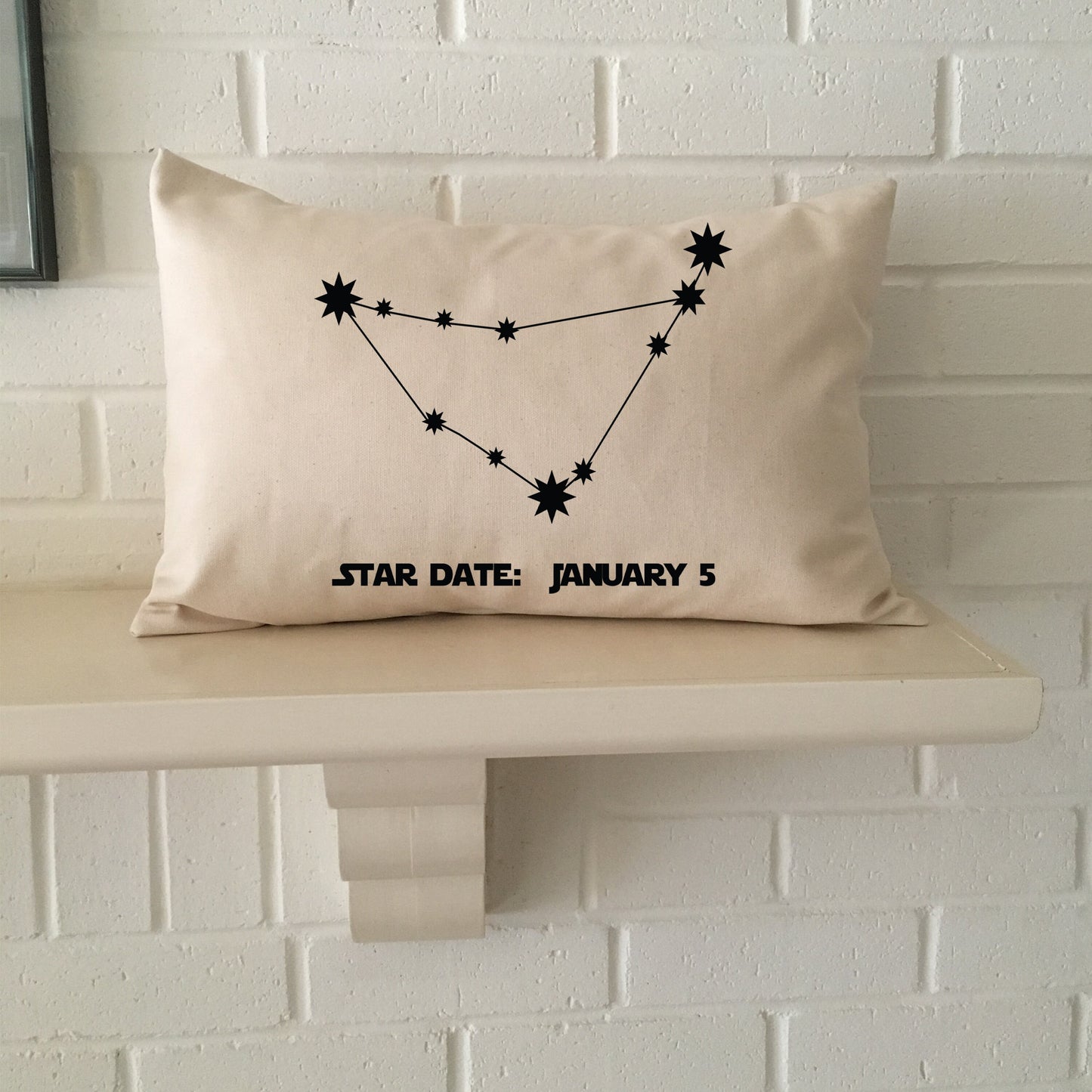 Personalized Capricorn constellation zodiac accent pillow with birthday "star date" for boyfriend, girlfriend, son, daughter, or yourself!