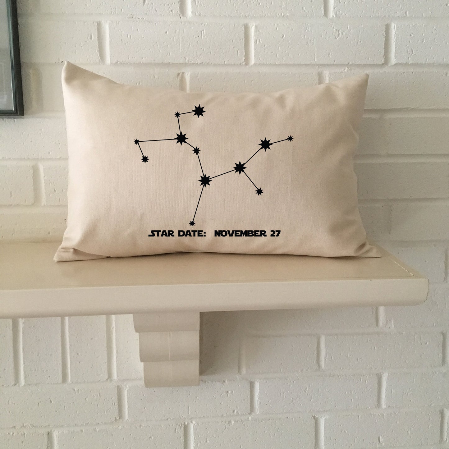 Personalized Sagittarius constellation zodiac accent pillow with birthday "star date" for boyfriend, girlfriend, son, daughter, or yourself!