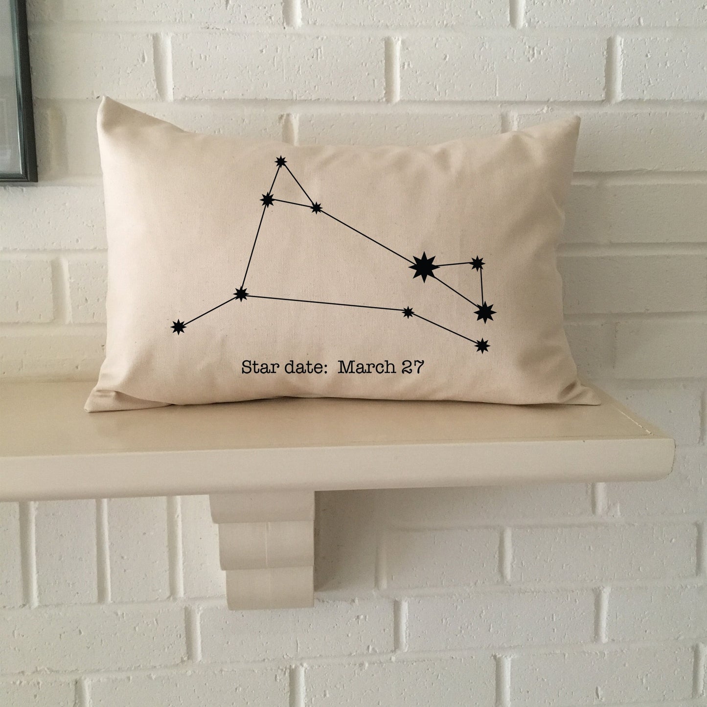 Personalized Aries constellation zodiac gift accent pillow with birthday "star date" for boyfriend, girlfriend, son, daughter, or yourself!