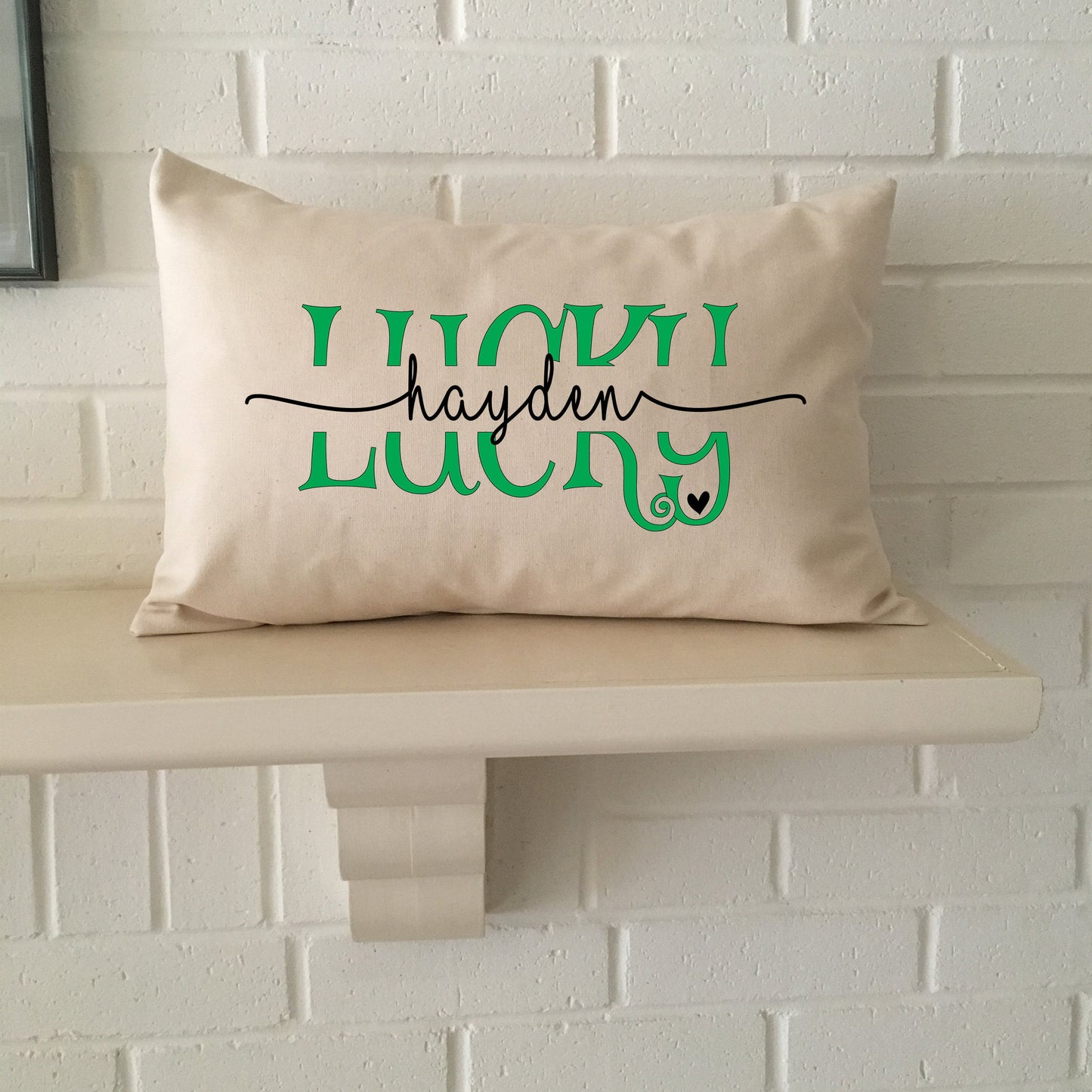 Personalized family St Patrick Day pillow, Irish decor for your St Paddy's home in pure cotton or pure linen for authentic quality and style