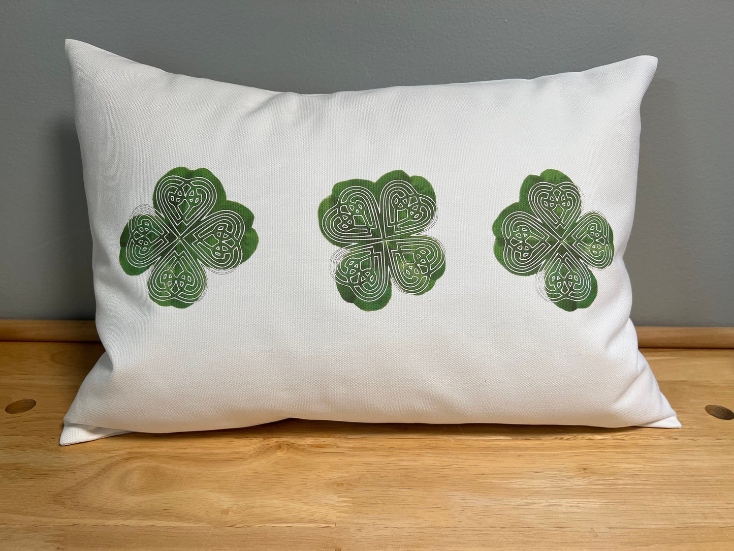 Pillow Shamrocks | Irish Shamrocks | Shamrock Home Decor | Celtic Decorative Pillows | Irish Pillow | Saint Patricks Decor | Rustic holiday
