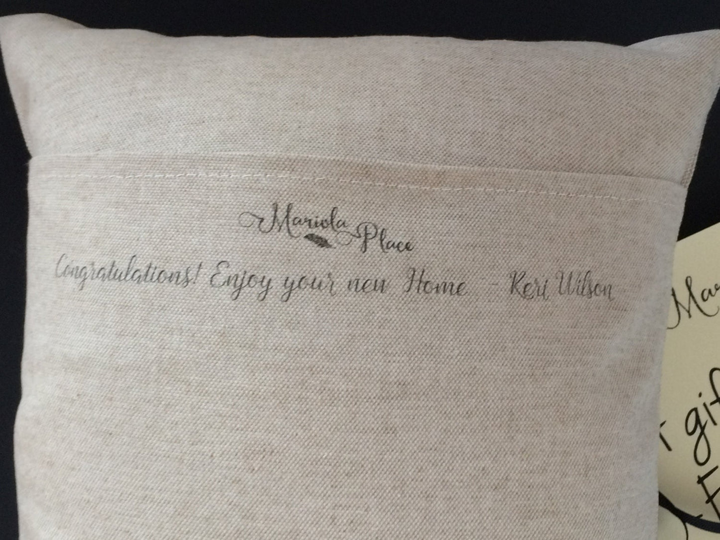 Real estate closing gift, settlement gift, Latitude Longitude Home pillow, GPS coordinates, housewarming, distressed shabby chic